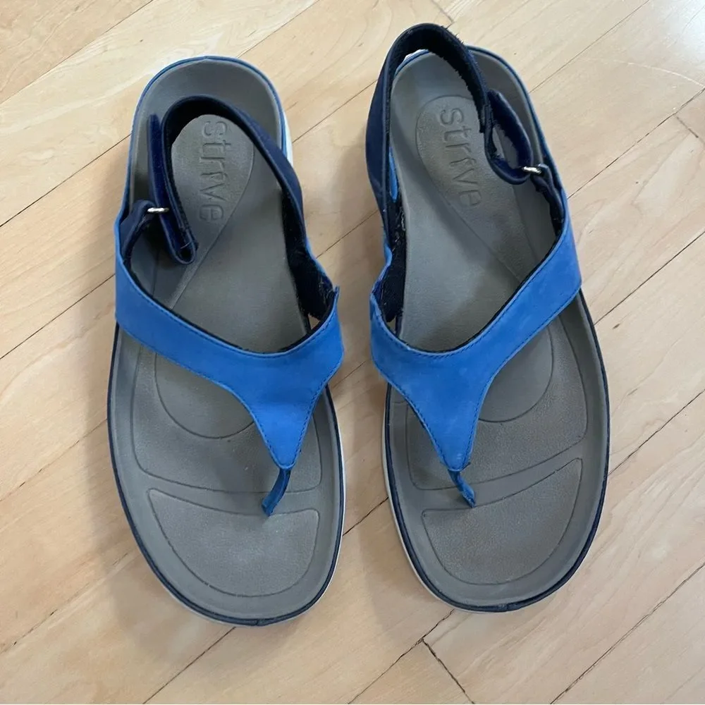 Strive Lipsi Thong Sandal in Blue 39.5